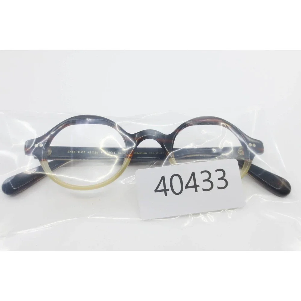 Zen Barcelona Panot Z436 C.03 Round Two Tone Tortoise Cream Eyeglasses Frames